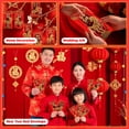 thumbnail image 4 of Ensemble de 6 Enveloppes Rouges du Nouvel An Chinois - Cadeaux d'Enveloppes Rouges de l'Année du Cheval 2026, Décorations du Nouvel An Lunaire, pour Attirer la Richesse et la Bonne fortune pendant le Festival du Printemps, Sacs d'Argent I Ching., 4 of 5