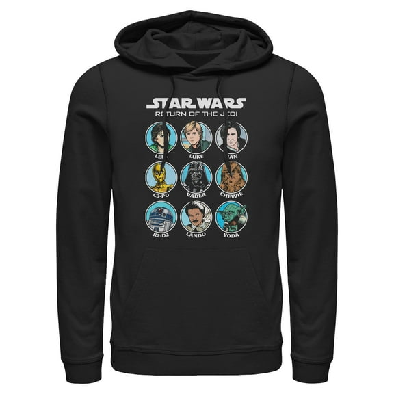 Mens Star Wars Cartoon Portraits Lightweight Hoodie