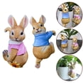 thumbnail image 3 of Cute Rabbit Creative Sculpture Garden Supplies Resin Figurine Decoration, 3 of 6