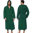thumbnail image 1 of Men's Bathrobe with Hood, Soft Long Towel Robe for Men - Super Absorbent Quick Dry yet Warm, 1 of 6