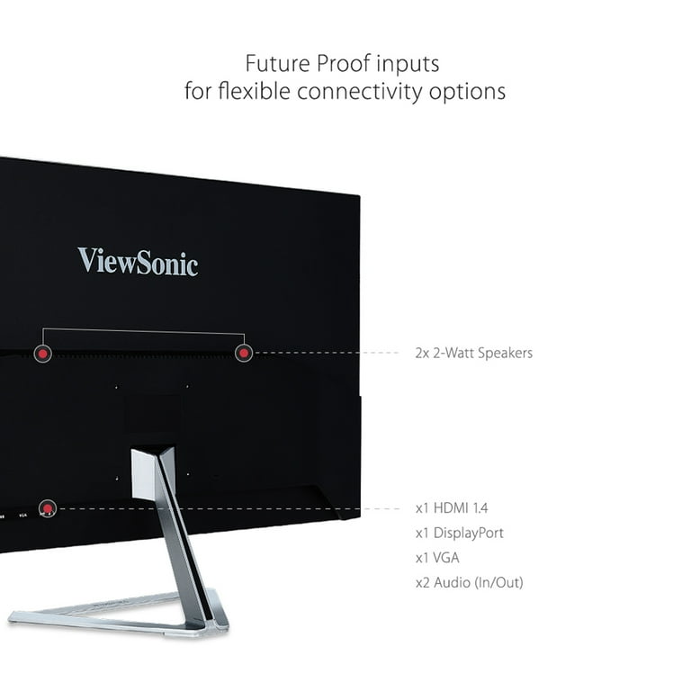 ViewSonic 32 Inch Computer Monitor VX3276-MHD, 1080p, Ultra-Thin