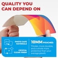 thumbnail image 2 of 10mil Self-Adhesive Cold Laminating Sheets (120 Variety Count) Letter, Photo, Card, Notecard, I.D. Badge and Business Card Sizes. No Heat, No Machine needed, Easy Self-Sealing Pouches, 2 of 6