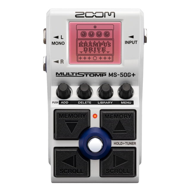 Pedal de Efectos Zoom MS-50G Multistomp Guitarra Estéreo con 100 Efectos y Sintonizador