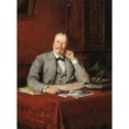 thumbnail image 2 of Théobald Chartran 11x14 Gold Ornate Wood Frame and Double Matted Museum Art Print Titled - Portrait of Olympe Heriot (1833-1899), Businessman. (1891), 2 of 4