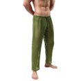 thumbnail image 4 of Cenuakty Men's Mesh Fishnet Pants Solid Color See Through Stretchy Muscle Trousers Drawstring Stretchy Sleep Lounge Bottoms, 4 of 8