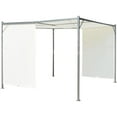 thumbnail image 3 of vidaXL Garden Pergola with Retractable Roof 118.1" Anthracite/Cream White, 3 of 6