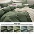 thumbnail image 3 of U by Bedsure Olive Green Duvet Cover Full Size - Soft Prewashed Full Duvet Cover Set, 3 Pieces, 1 Duvet Cover 80x90 Inches with Zipper Closure and 2 Pillow Shams, 3 of 6