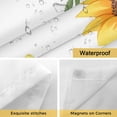 thumbnail image 4 of No Hook Shower Curtain with Snap in Liner, Pastoral Sunflower Butterfly Daisy Waterproof Bath Curtain Double Layers with See Through Top Window, Green Leaves Country Hotel Shower Curtains 60x72in, 4 of 9
