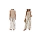 thumbnail image 3 of Conjuntos de Dos Piezas de Verano para Mujer 2025, Jersey de Cuello Cuadrado, Chaleco, Estampado Floral, Cinturón y Pantalón Caqui XXL, 3 of 6