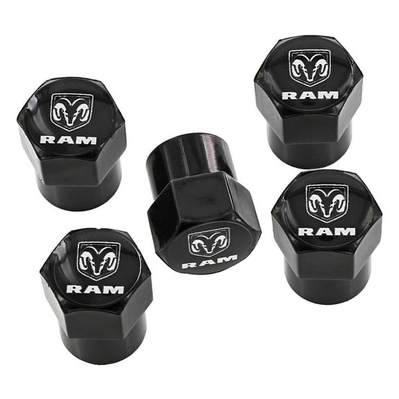 Ram Black Wheel valve stem caps