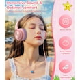 thumbnail image 4 of Upgrade USB-C Kid Headphone with Microphone, Safe Volume Limiter 85/94dB, Foldable Over Ear Wired Headphones for Toddlers/Boys/Girls/School/Laptop/Travel-Pink, 4 of 7