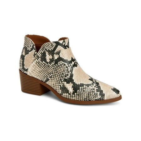 

Style & Co. Womens Vidyaa Faux Leather Block Heel Ankle Boots