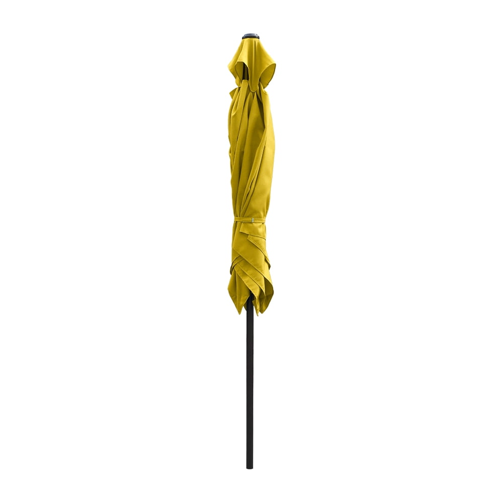 Ultrashades 6.5 ft Square Outdoor Patio Market Umbrella with Push Button Tilt and Crank Handle, Yellow
