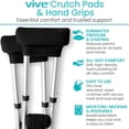 thumbnail image 5 of Crutch Pads & Hand Grips - Comfortable, Breathable, Machine Washable Padding - Moisture Wicking & Odor Reducing Pillow Accessory Covers for Adult & Youth Walking Crutches, 5 of 5