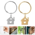 thumbnail image 3 of 2 llaveros de acero inoxidable pulido con precisión para casa, bonitos accesorios para mujer, llavero para llaves de casa, 3 of 7