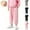 Pink, variant on ATOGUTA Girl Pants Size 2T-13 High Waisted Elastic Waist Lightweight Outdoor Fleece Jogger Pants Black