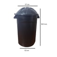 thumbnail image 2 of Bote negro plasvic 100 Lts. Con tapa domo, 2 of 4
