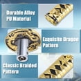 thumbnail image 3 of 26cm Gear Shifter Lever Shift Knob Classic Braided Pattern for Most Manual Car Automatic Car Black Gold Tone, 3 of 6
