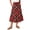 Deep Red, variant on Midi Skirts For Women Drawstring High Waist Tiered Skirt Elastic Buffalo Plaid Print Loose Skirts Flowy A-Line Skirt With Side Pockets Light pink XL