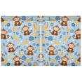 thumbnail image 2 of Monkey Yellow Banana Pattern Tier Curtains Tier Kitchen Living Room Bedroom Balcony 2 Panels 27x36 Inch, 2 of 9