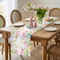 thumbnail image 4 of Pink Spring Floral Easter Table Runner 72 Inches Long for Kitchen Dining, Watercolor Tulip Flower Dresser Scarf Farmhouse, Dining Table Decorations for Wedding/Parties, 14 x 72 In, 4 of 8