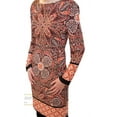 thumbnail image 4 of "37" Long Multi-color Printed Dress | Long Indian Tunic / Dress | Indian Kurti [FZ-005] | BUST SIZE= 48" / 3X / 22W", 4 of 4
