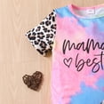 thumbnail image 5 of FAMTKT Baby Boy Clothes Two Piece Summer Sets Baby Girl Summer Cute Letter Stitching Leopard Print Round Neck Short Sleeves + Shorts Set Summer Savings Clearance, 5 of 7