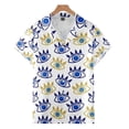 thumbnail image 3 of Blusas con estampado 3D de ojos coloridos para hombre, ropa de moda, camisas gráficas de ojos punk, blusas hawaianas Y2k de manga corta con botones para hombre, 3 of 5
