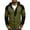 Army Green, variant on Mens Fleece Jackets Contrast Hoodies Full Zip up Lightweight Sweatshirt Color Block Fall Winter Jacket Coats Blue