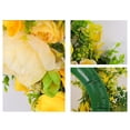 thumbnail image 5 of Spring Summer Yellow Wreath for Front Door, 17.7-Inch Indoor Outdoor Door Decoration, Farmhouse Wedding Home Wall Window Decor, Yellow, 5 of 9