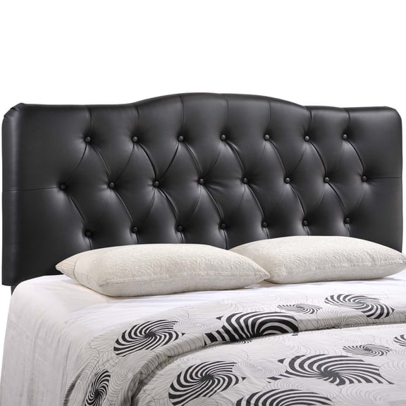 Ergode Annabel Queen Upholstered Vinyl Headboard - Black