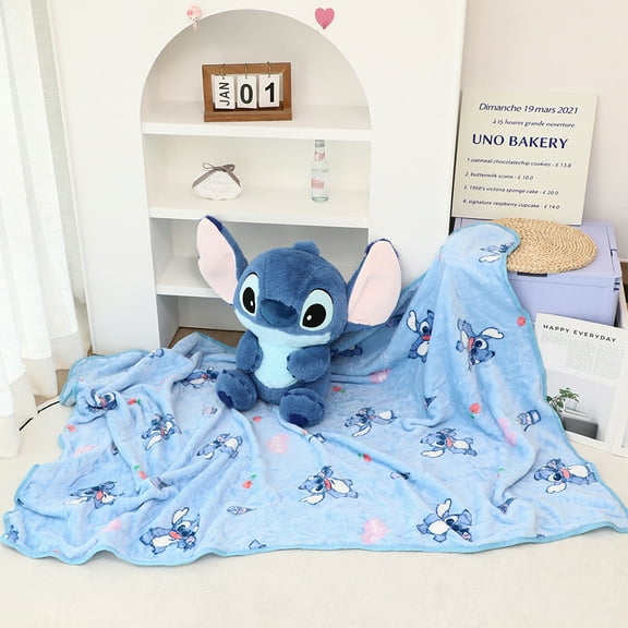Cute Little Monster Plush Doll Blanket | Cute Blue Monster Kids Warm Nap Blanket | Office Air-Conditioning Blanket