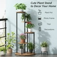 thumbnail image 7 of Tribesigns 4-Tier Plant Stand, 41" Indoor Tall Wood Plant Shelf Holders, Brown, 7 of 7