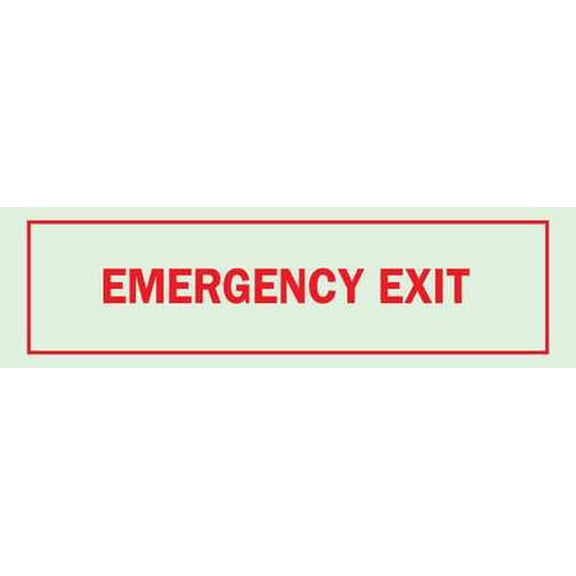 BRADY Fire Exit Sign,5" x 14",Polyester 80208