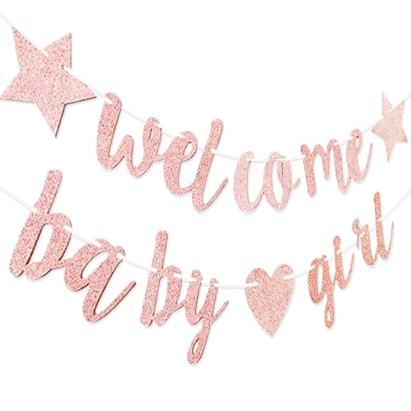 Sky-blue Gender Reveal Party Supplies Decorative Flag for Decoration 7 Pieces