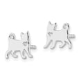 thumbnail image 3 of FJC Finejewelers 925 Sterling Silver Button ated Cat with Heart Post Earrings 8 x 10 mm, 3 of 6