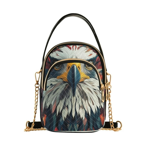 Shoulder Handbag Women's Crossbody Handbags 5.91x3.15x8.27 Inch Bank Card Bag Cash Bag Key Bag Red Vulture