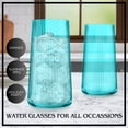 thumbnail image 4 of Artland Soho Optic 17.5oz Highball Glass, Set of 4 - Modern Design Elegant Tall Drinking Glasses for Cocktails and More, Durable & Stylish Bar Glassware Essential for Any Occasion (Turquoise), 4 of 7