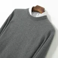 thumbnail image 3 of Suéteres de punto lisos de negocios con cuello en V para hombres, ropa de hombre de color sólido, pulóveres sin capucha, ropa de moda japonesa Harajuku A, 3 of 5