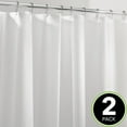 thumbnail image 2 of mDesign Long PEVA 72" x 72" Waterproof Shower Curtain Liner, 2 Pack, White, 2 of 8