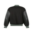 thumbnail image 2 of Women Baseball Jackets Leather Long Sleeve Letter Jackets, 2 of 6