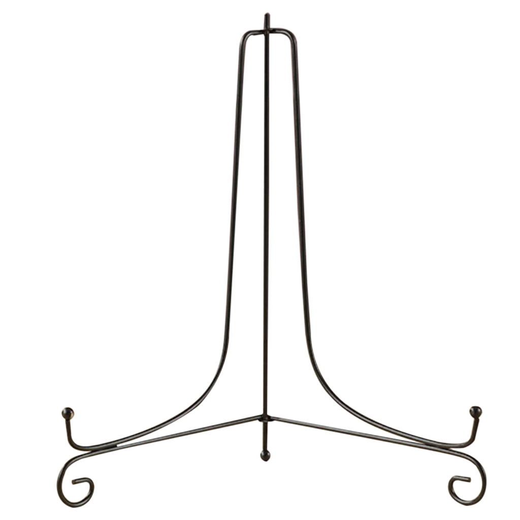 BLK Iron Stand Easel Art Display Stand Bowl Display Rack Holder 4inch