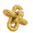 thumbnail image 6 of 9" x 7" Gold Metal Chain Link Jack Geometric Sculpture with Dimensional Ridges, by DecMode, 6 of 10