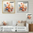 thumbnail image 4 of Designart "Harmony of Orange and Blue Circles I" Abstract Framed Wall Art - Orange Abstract Geometric Bedroom Framed Canvas Wall Art, 4 of 6