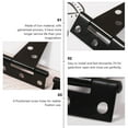 thumbnail image 6 of HEATSHAKING Iron Hinges for Counter Doors 6Pcs 1.97X1.77X0.59in, 6 of 10