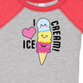 thumbnail image 4 of Inktastic I Love Ice Cream with Cute Ice Cream Cone Boys or Girls Baby Bodysuit, 4 of 5
