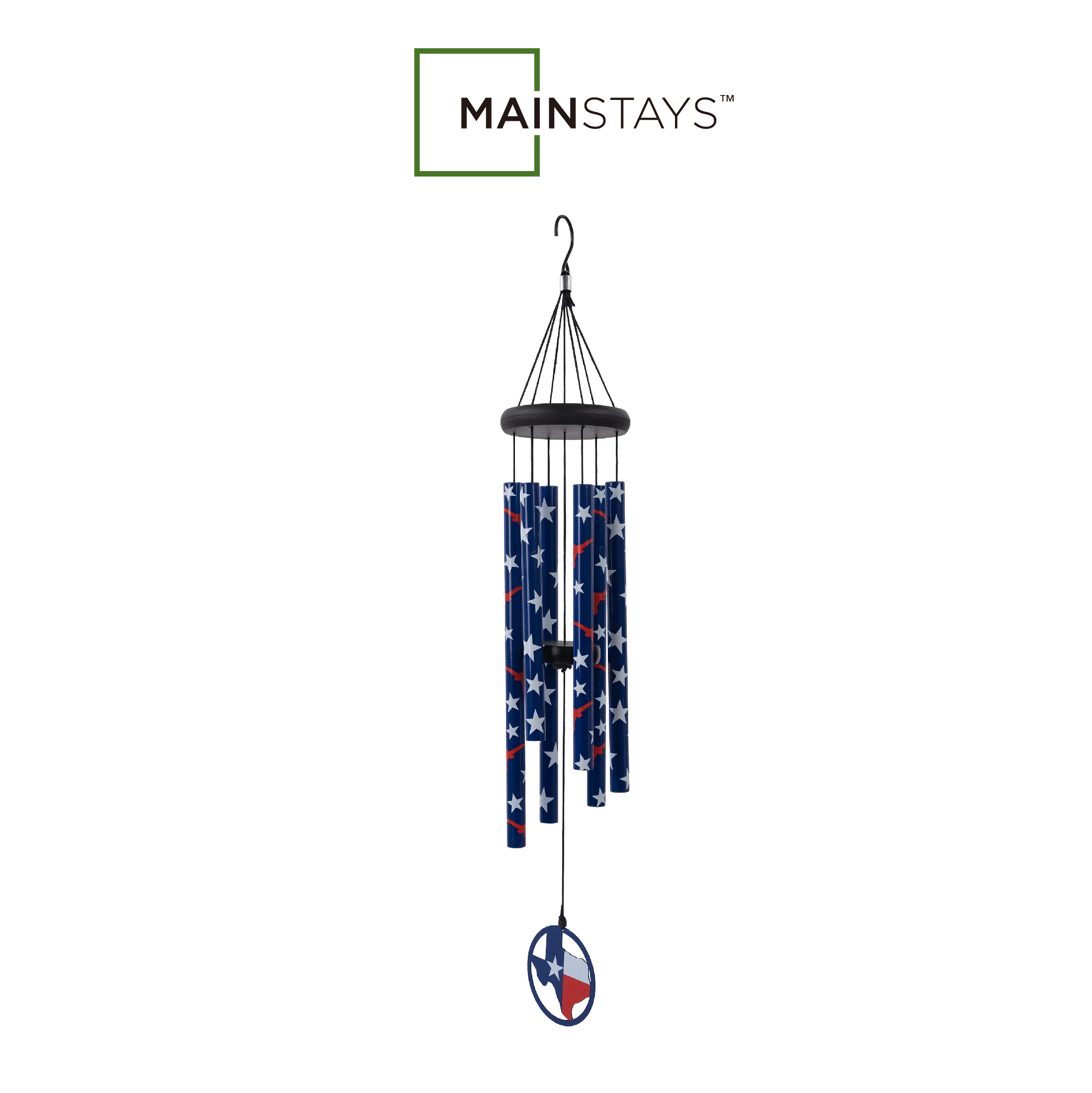 Mainstays Metal Texas Printed Outdoor Wind Chime, Weather-Resistant