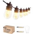 thumbnail image 1 of 72FT(2-Pack*36FT 2FT Space) LED Outdoor String Lights with 34 Edison Shatterproof Bulbs, Heavy-Duty and Weatherproof Strand, Commercial Grade Patio Lights, Decorative for Patio, Black, 1 of 13
