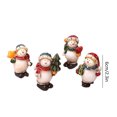 thumbnail image 3 of ​4 Piece LED Santa Snowman Tabletop Set - 3 Inch PVC Christmas Decor with Light Up Figures​​ Multicolor, 3 of 6
