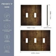 thumbnail image 2 of Yayeee Toggle Light Switch Wall Plate 3-Gang 6.37"x4.48" Decorative Outlet Cover, Wood Grain, 2 of 7